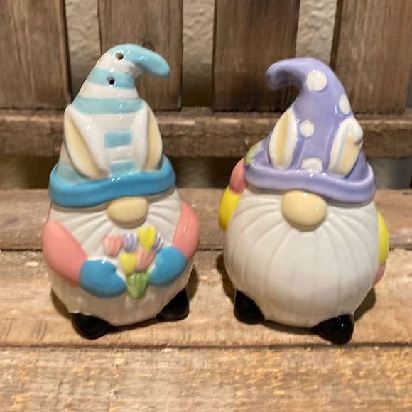 Easter Gnome Salt & Pepper Shaker Set & Easter Gnome Bowl Bundle, Easter Gnomes - Picture 11 of 16